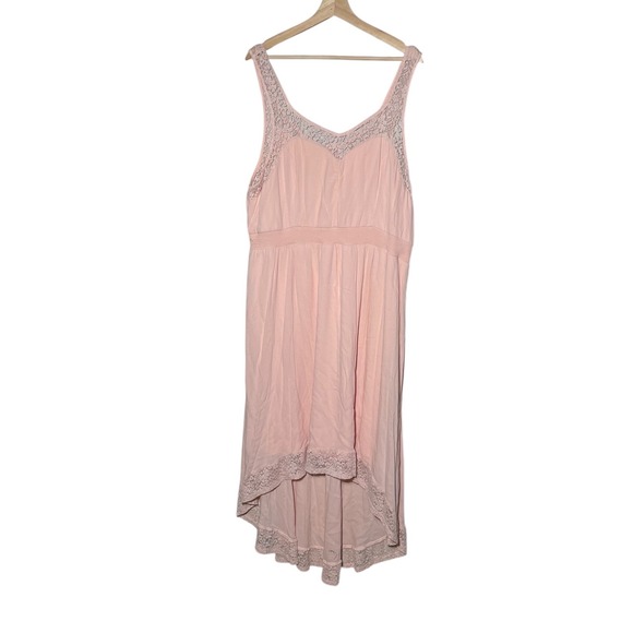 torrid Dresses & Skirts - Torrid Blush Peach Lace Gauze High Low Tank Maxi Dress Size 3 Cottagecore